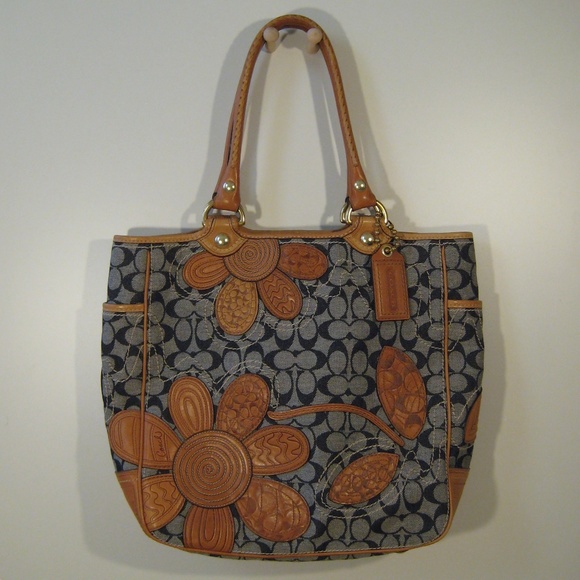 Coach | Bags | Coach Denim And Leather 